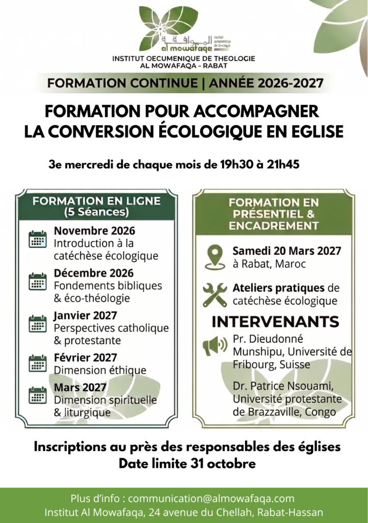 Formation pour accompagner la conversion écologique dans les églises